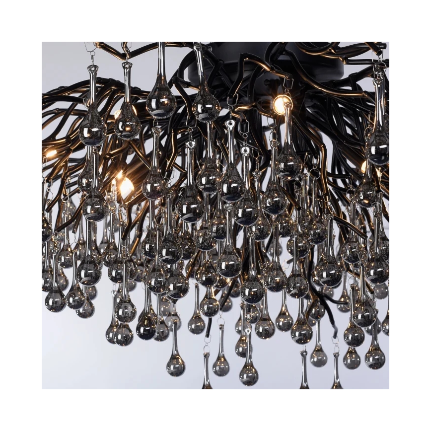 Paul Neuhaus 8092-18 - Prisadený luster ICICLE 14xG9/40W/230V pr. 100 cm čierna