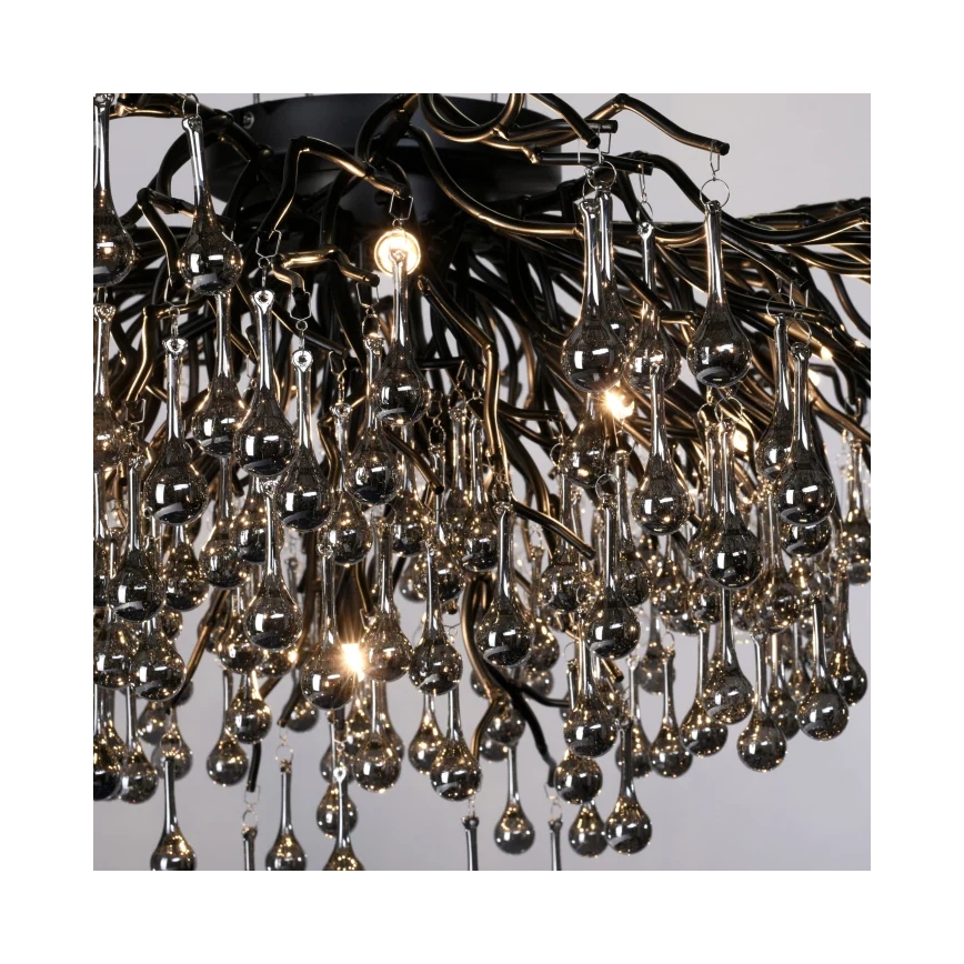 Paul Neuhaus 8092-18 - Prisadený luster ICICLE 14xG9/40W/230V pr. 100 cm čierna