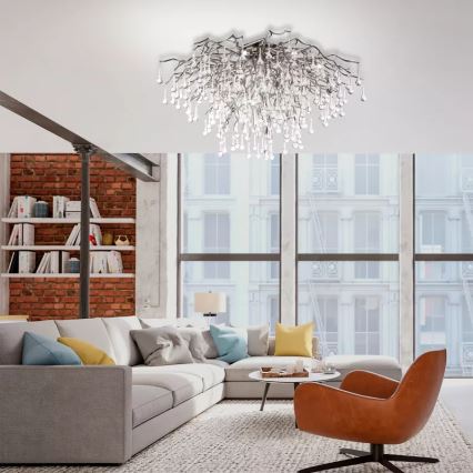 Paul Neuhaus 8092-55 - Prisadený luster ICICLE 14xG9/40W/230V pr. 100 cm lesklý chróm