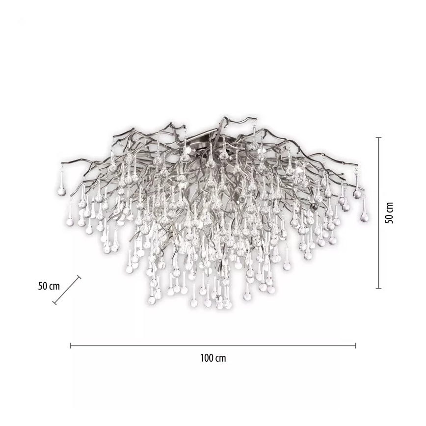 Paul Neuhaus 8092-55 - Prisadený luster ICICLE 14xG9/40W/230V pr. 100 cm lesklý chróm