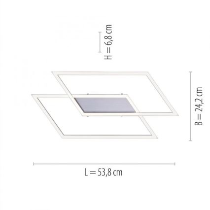 Paul Neuhaus 8192-55 - LED Stmievateľný prisadený luster INIGO 2xLED/12W/230V