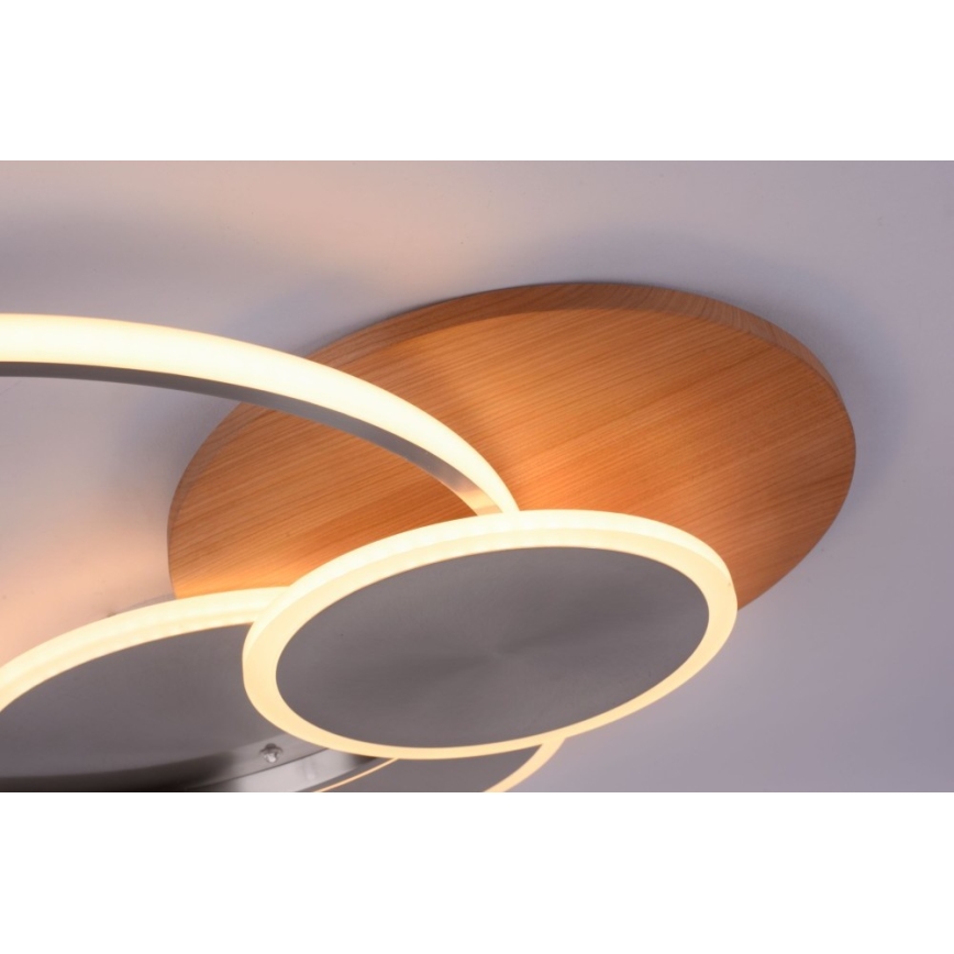 Paul Neuhaus 8328-79 - LED Stmievateľné stropné svietidlo PALMA LED/50W/230V 2700-5000K borovica + diaľkové ovládanie