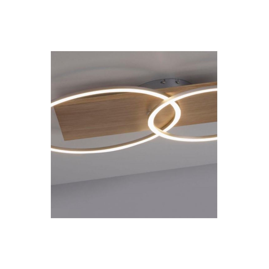 Paul Neuhaus 8329-79 - LED Stmievateľný prisadený luster PALMA LED/26W/230V 2700-5000K borovica + diaľkové ovládanie