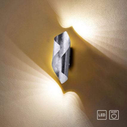 Paul Neuhaus 9030-21 - LED Nástenné svietidlo NEVIS LED/6W/230V strieborná