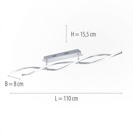 Paul Neuhaus 9143-55 - LED Stmievateľný prisadený luster POLINA 2xLED/10,2W/230V