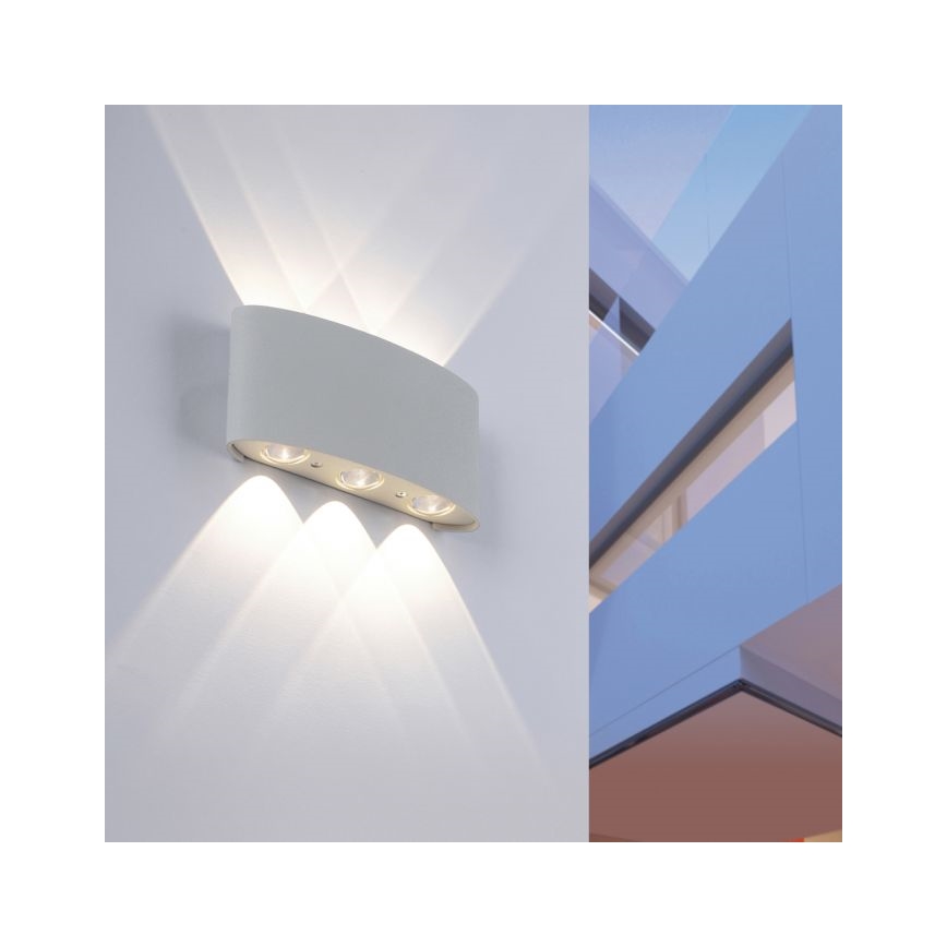 Paul Neuhaus 9488-21 - LED Vonkajšie nástenné svietidlo CARLO 6xLED/0,8W/230V IP54