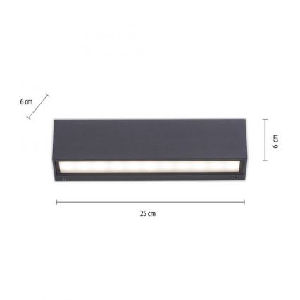 Paul Neuhaus 9675-13 - LED Vonkajšie nástenné svietidlo ROBERT 2xLED/9W/230V IP65