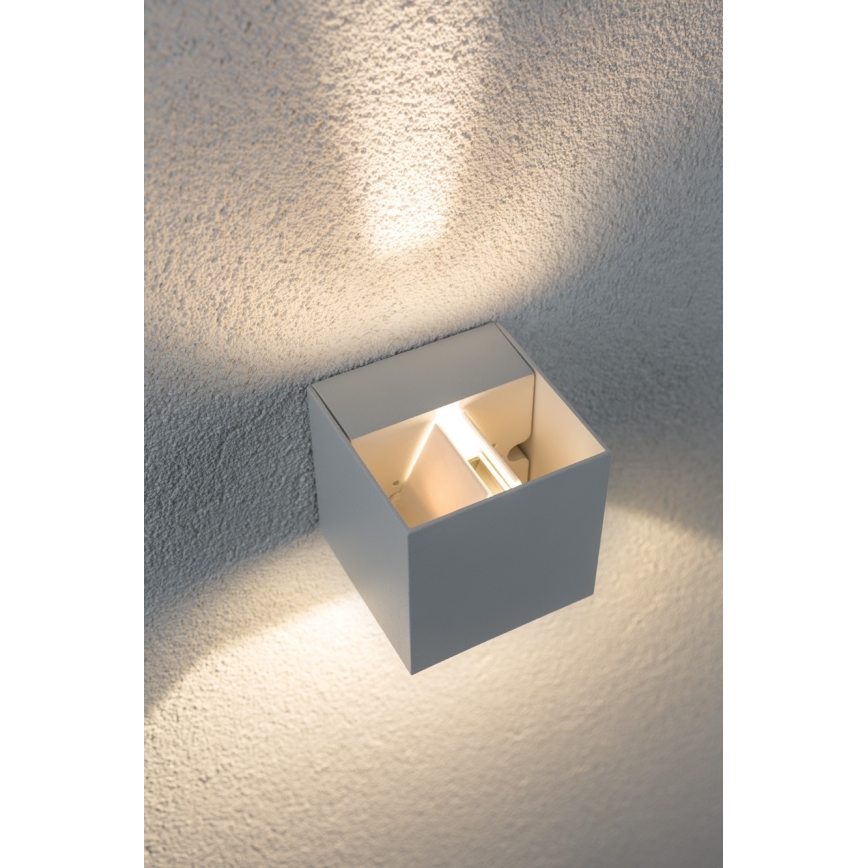 Paulmann 18001 - 2xLED/3W IP65 Vonkajšie nástenné svietidlo CYBO 230V biela