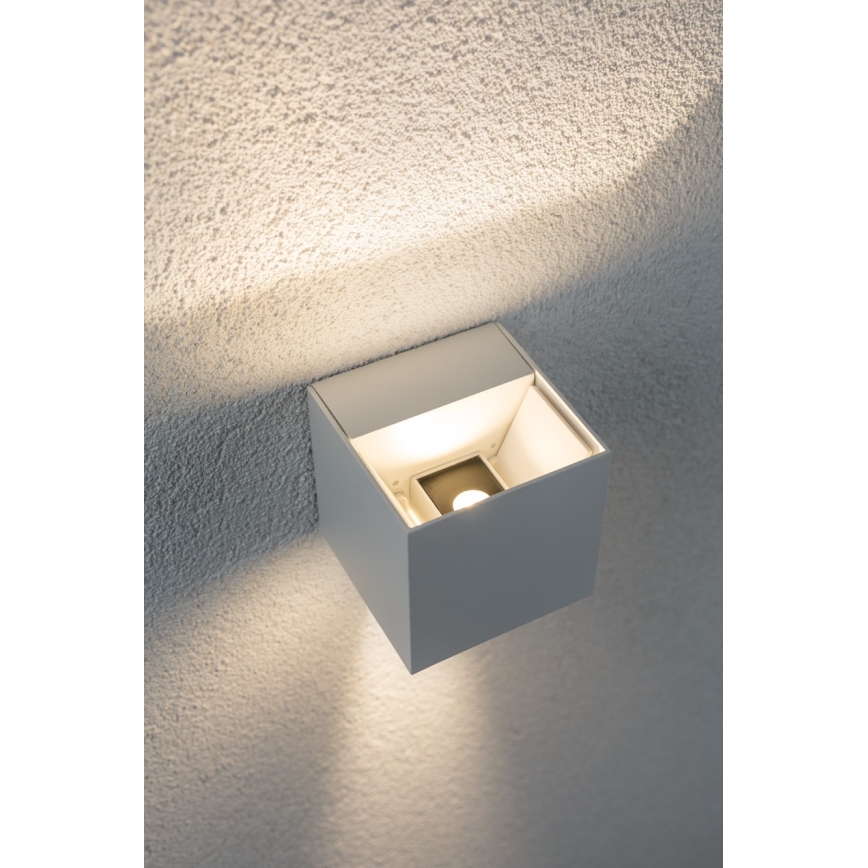 Paulmann 18001 - 2xLED/3W IP65 Vonkajšie nástenné svietidlo CYBO 230V biela