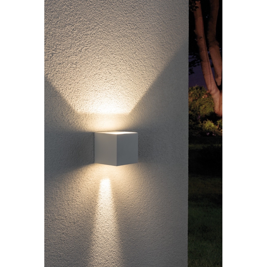 Paulmann 18001 - 2xLED/3W IP65 Vonkajšie nástenné svietidlo CYBO 230V biela