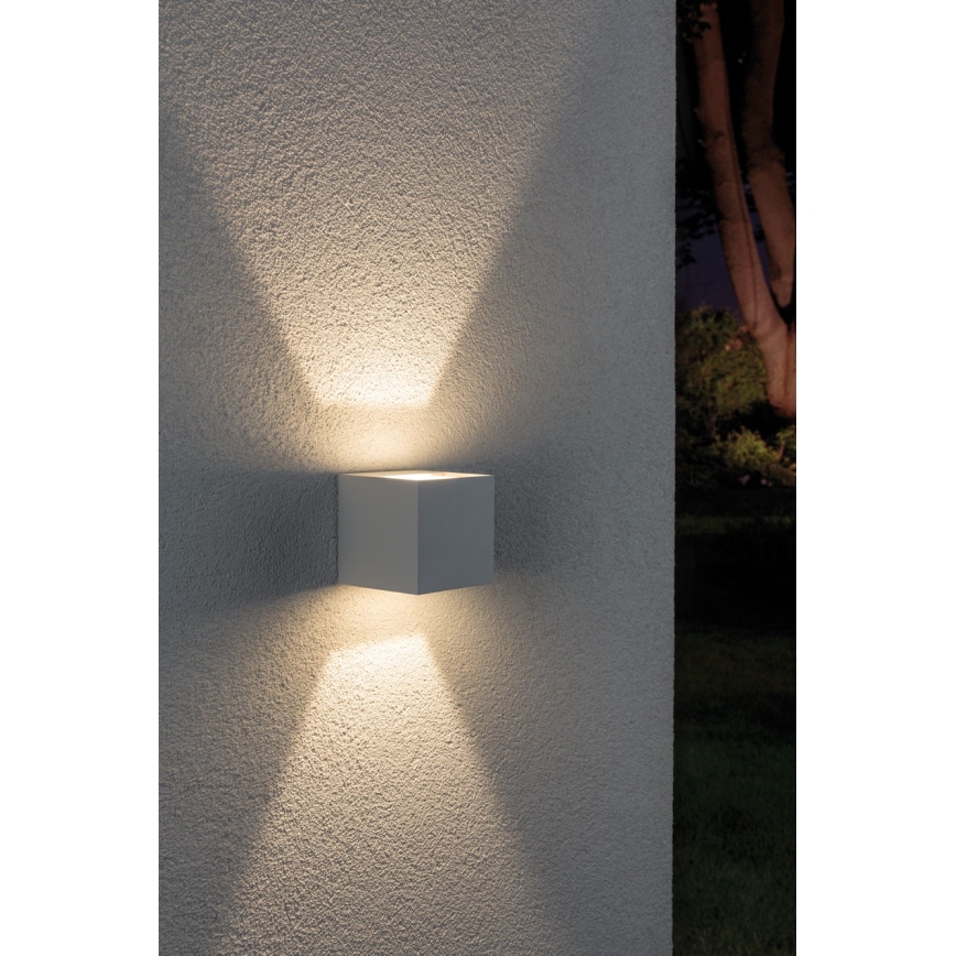 Paulmann 18001 - 2xLED/3W IP65 Vonkajšie nástenné svietidlo CYBO 230V biela