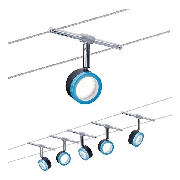 Paulmann 3982 - SADA 5xLED/4W Bodové svietidlo do lankového systému TIP 230V