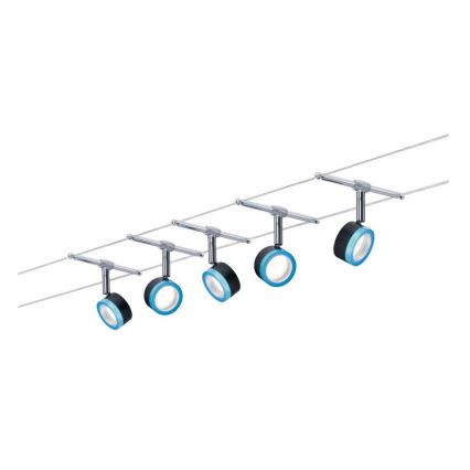 Paulmann 3982 - SADA 5xLED/4W Bodové svietidlo do lankového systému TIP 230V