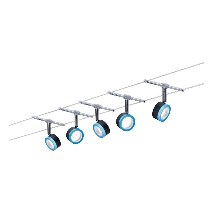 Paulmann 3982 - SADA 5xLED/4W Bodové svietidlo do lankového systému TIP 230V