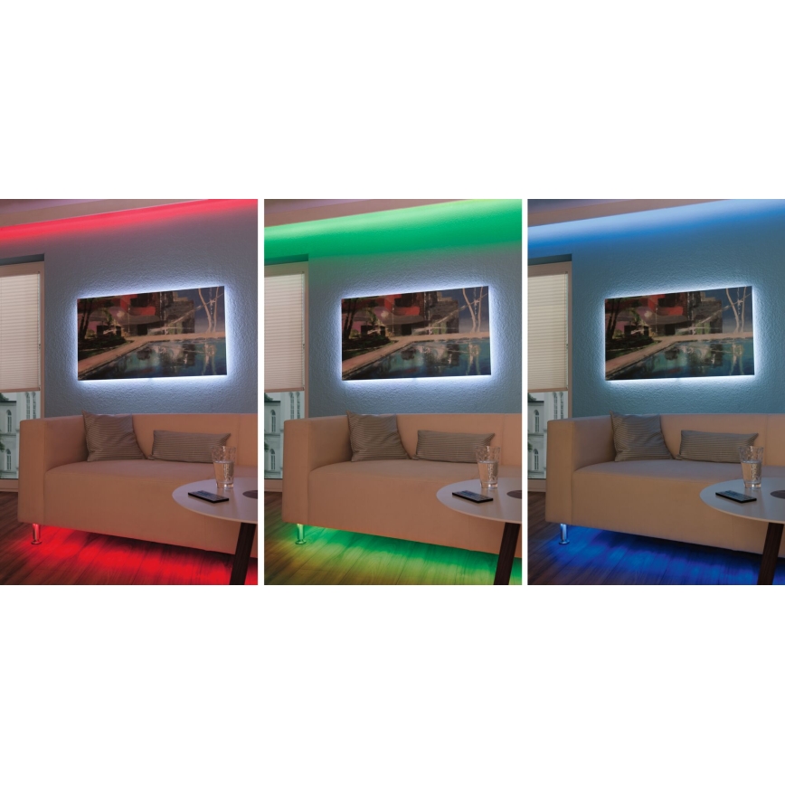 Paulmann 3988 - LED RGBW/13W Stmievateľný pás TIP 5 m 230V + diaľkové ovládanie