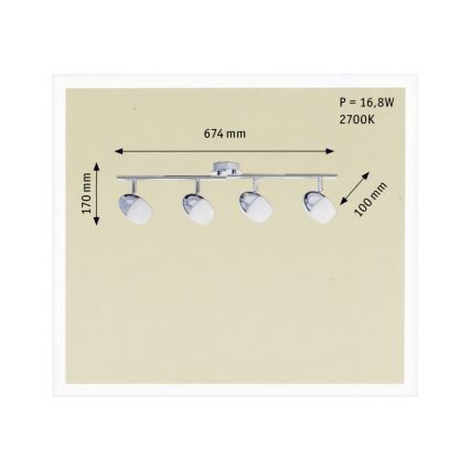 Paulmann 60331 - 4xLED/4,2W Bodové svietidlo EGG 230V