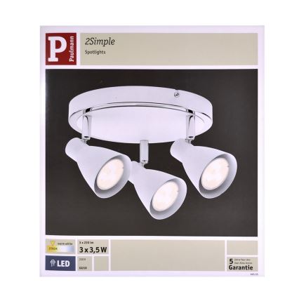 Paulmann 66555 - LED Bodové svietidlo 2SIMPLE 3xGU10/3,5W/230V