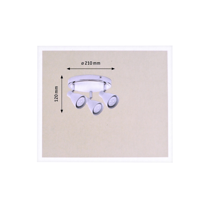 Paulmann 66555 - LED Bodové svietidlo 2SIMPLE 3xGU10/3,5W/230V
