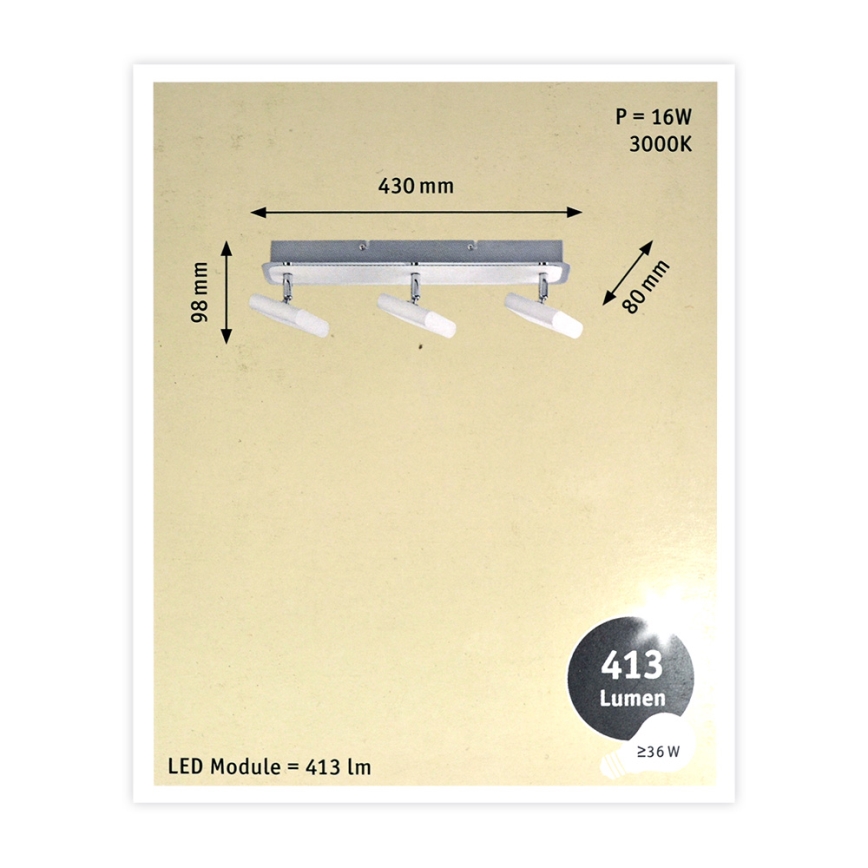 Paulmann 66636 - 3xLED/4,5W Bodové svietidlo LAUNCHER 230V