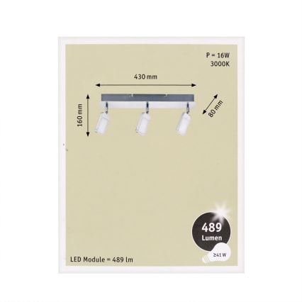 Paulmann 66644 - 3xLED/4,5W Bodové svietidlo MIC 230V