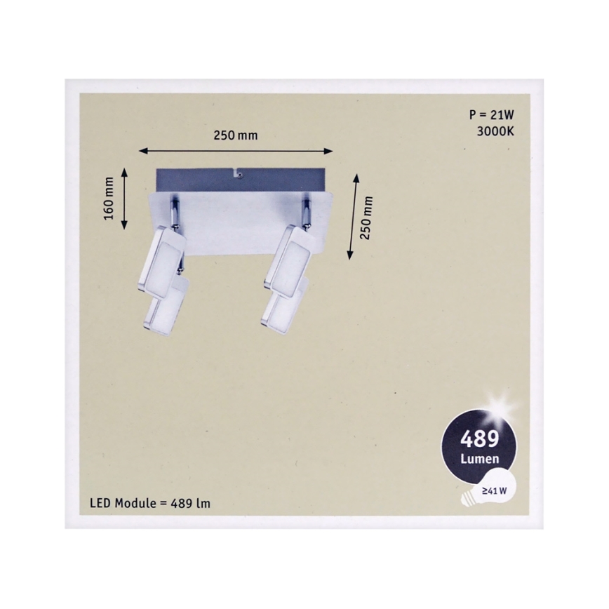 Paulmann 66645 - 4xLED/4,5W Bodové svietidlo MIC 230V