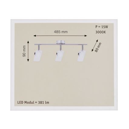 Paulmann 66668 - 3xLED/5W Bodové svietidlo WINDOW 230V