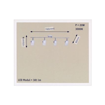 Paulmann 66669 - 4xLED/4,5W Bodové svietidlo WINDOW 230V