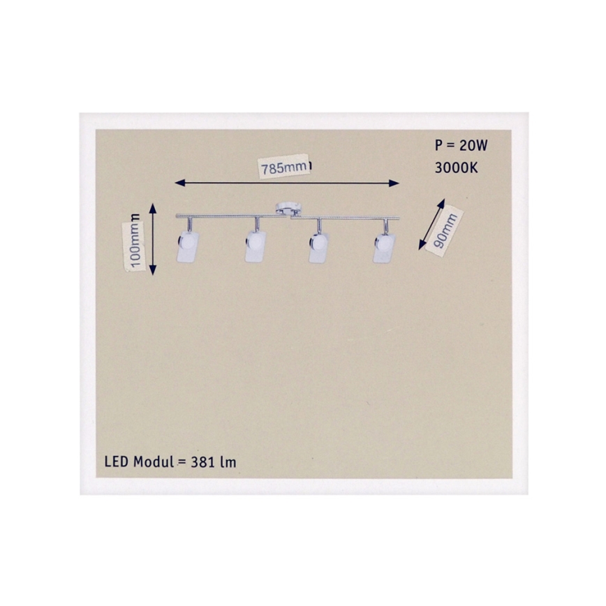 Paulmann 66669 - 4xLED/4,5W Bodové svietidlo WINDOW 230V