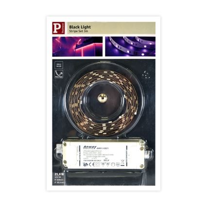 Paulmann 70329 - LED Pásik BLACKLIGHT LED/18W/230/12V 3m