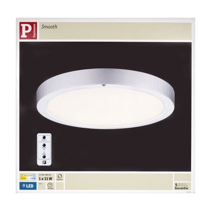 Paulmann 70433 - LED/11W Stropné svietidlo SMOOTH 230V + diaľ.ovládanie