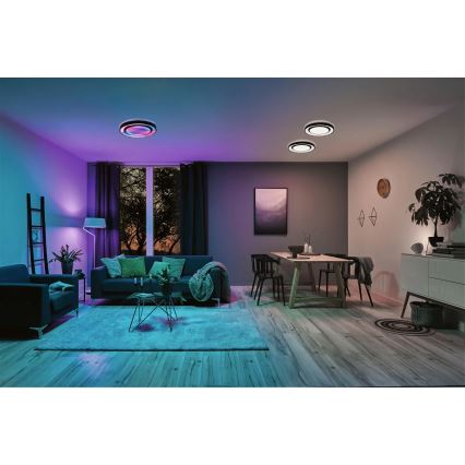 Paulmann 70545 - LED RGBW/38,5W Stmievateľné stropné svietidlo RAINBOW 230V 3000-6500K + diaľkové ovládanie