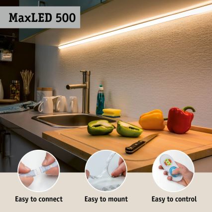 Paulmann 70627 - LED RGB/18W IP44 Stmievateľný kúpeľňový pásik MAXLED 1,5 m 230V + diaľkové ovládanie
