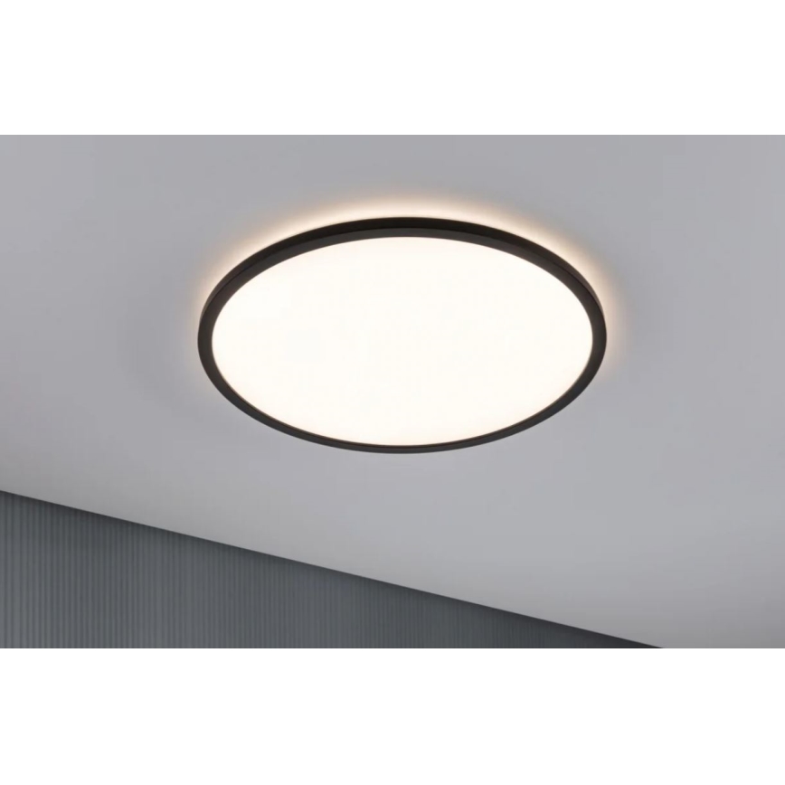 Paulmann 70999 - LED/22W Stmievateľný panel ATRIA 230V 3000K pr. 42 cm čierna