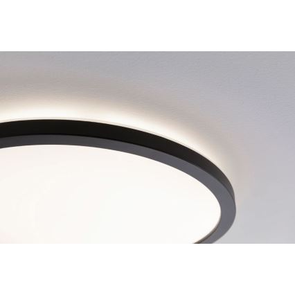 Paulmann 70999 - LED/22W Stmievateľný panel ATRIA 230V 3000K pr. 42 cm čierna