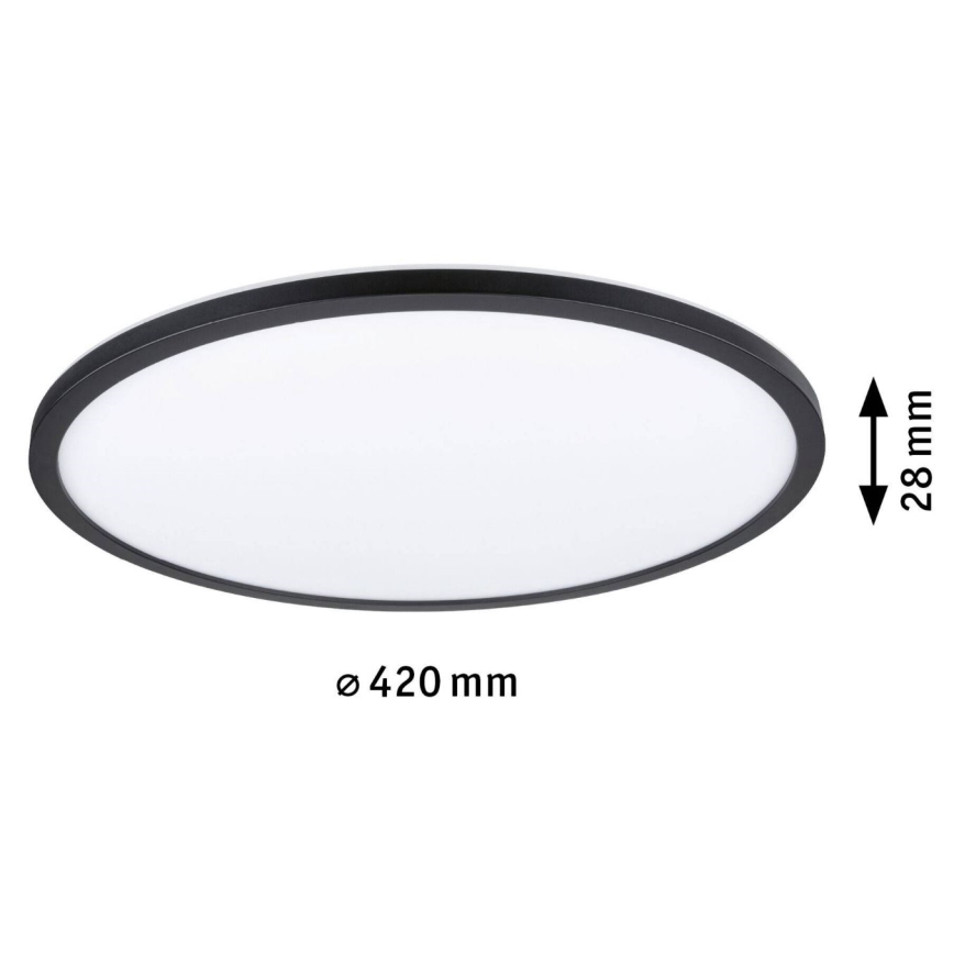 Paulmann 70999 - LED/22W Stmievateľný panel ATRIA 230V 3000K pr. 42 cm čierna