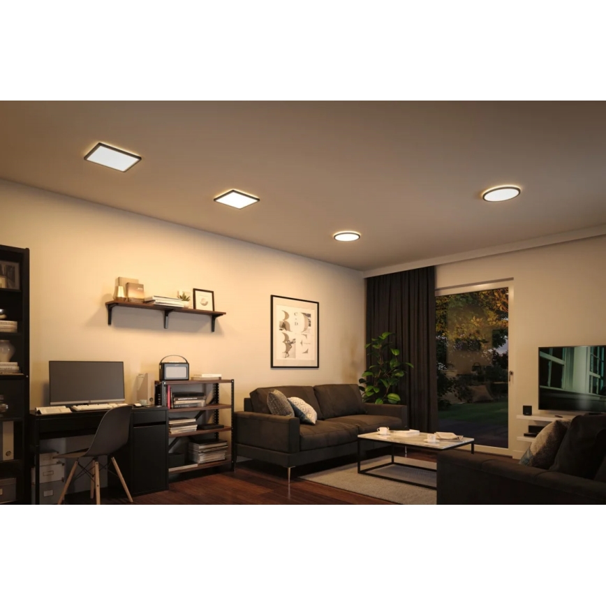 Paulmann 71001 - LED/16W Panel prisadený ATRIA 230V 3000K 29,3x29,3 cm čierna