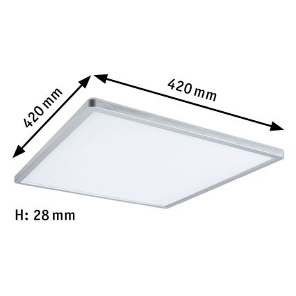 Paulmann 71009 - LED/22W Stmievateľný panel ATRIA 230V 4000K 42x42 cm matný chróm