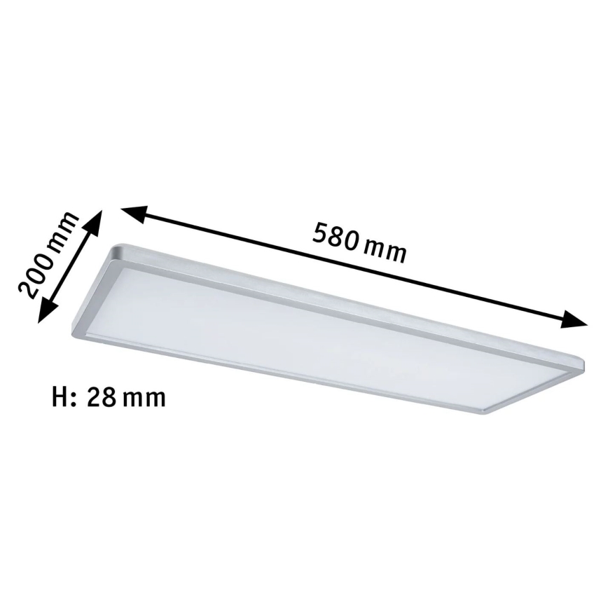 Paulmann 71020 - LED/20W RGBW Stmievateľný panel ATRIA 230V 4000K 20x58 cm + diaľkové ovládanie