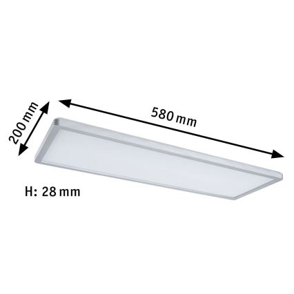 Paulmann 71020 - LED/20W RGBW Stmievateľný panel ATRIA 230V 4000K 20x58 cm + diaľkové ovládanie