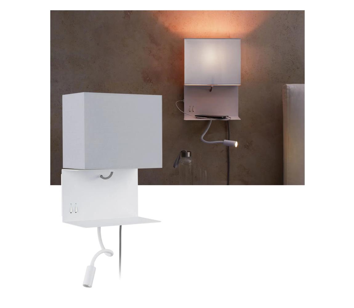 Paulmann 78913 - LED/2,5W + 1xE27/40W Nástenné svietidlo s USB MERANI 230V 78913