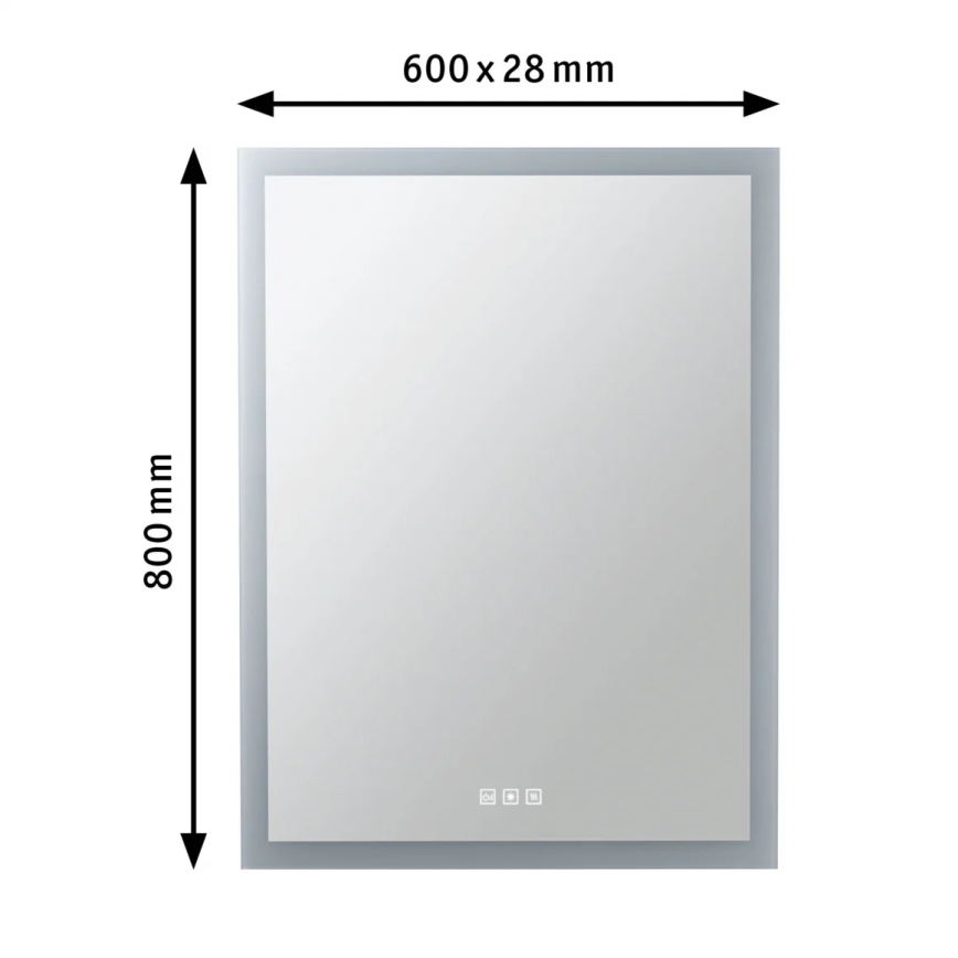 Paulmann 78951 - LED/22W IP44 Stmievateľné kúpeľňové vyhrievané zrkadlo s podsvietením 230V