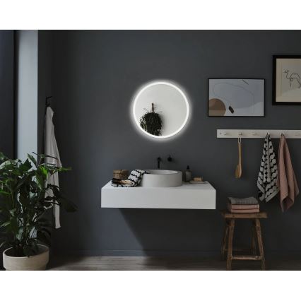 Paulmann 78952- LED/21W IP44 Stmievateľné kúpeľňové vyhrievané podsvietené zrkadlo MIRA 230V