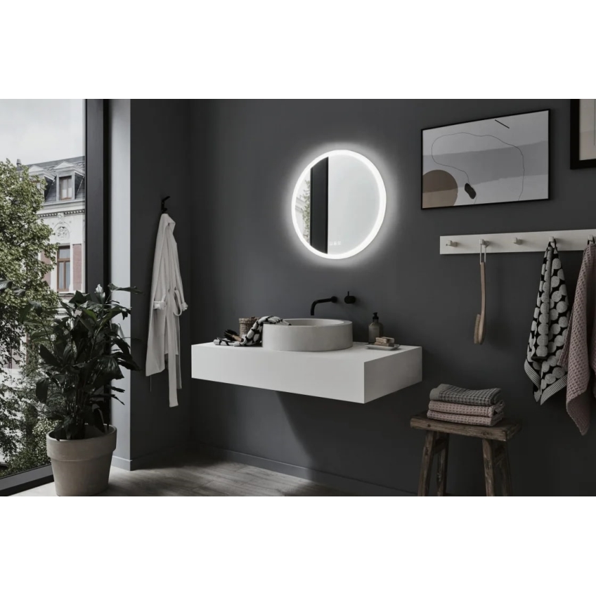 Paulmann 78952- LED/21W IP44 Stmievateľné kúpeľňové vyhrievané podsvietené zrkadlo MIRA 230V