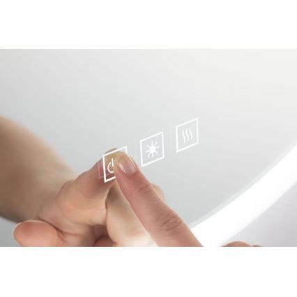 Paulmann 78952- LED/21W IP44 Stmievateľné kúpeľňové vyhrievané podsvietené zrkadlo MIRA 230V
