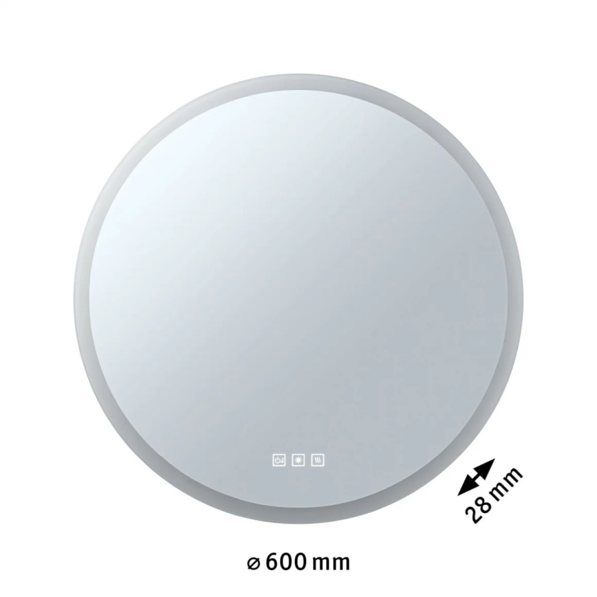 Paulmann 78952- LED/21W IP44 Stmievateľné kúpeľňové vyhrievané podsvietené zrkadlo MIRA 230V