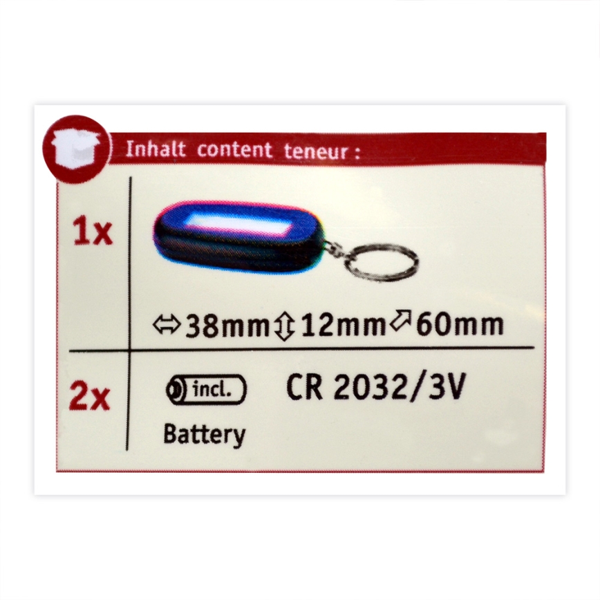 Paulmann 78968 - LED/1W Prívesok na kľúče MINI KEY