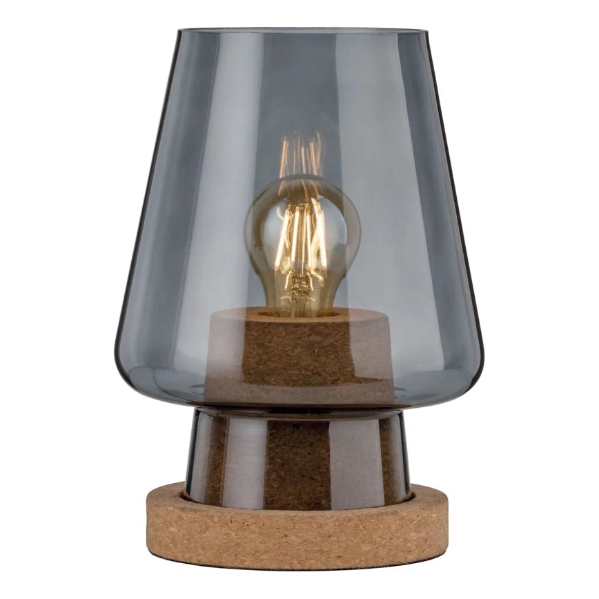 Paulmann 79736 - 1xE27/20W Stolná lampa IBEN 230V dymová