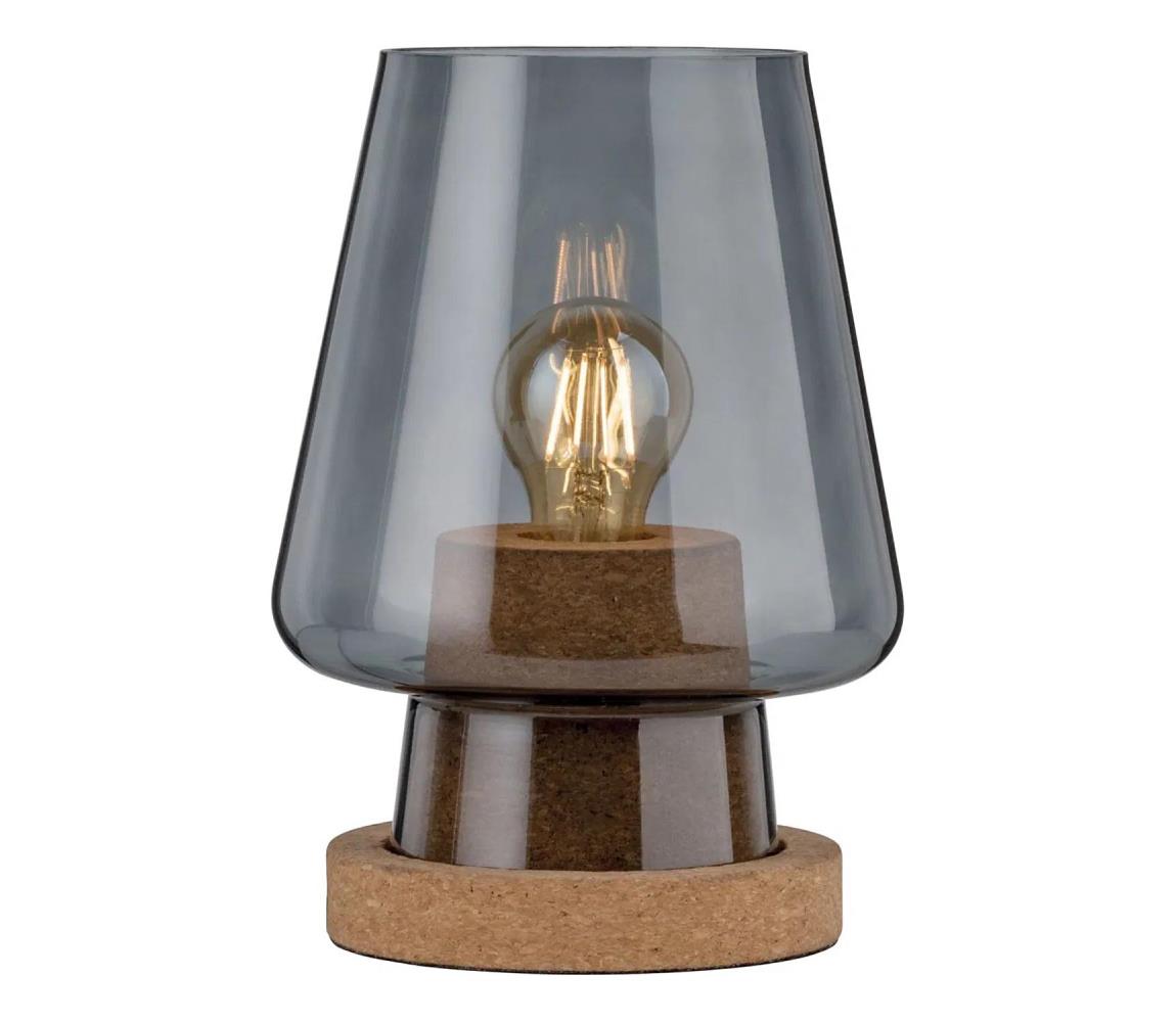 Paulmann 79736 - 1xE27/20W Stolná lampa IBEN 230V dymová 79736