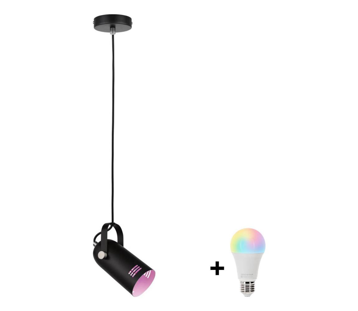 Paulmann 79766 - LED RGBW 1xE27/9W Luster na lankách LAVEA 230V čierny W4785+AI0819