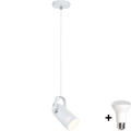 Paulmann 79767 - LED 1xE27/8W Luster na lankách LAVEA 230V biela